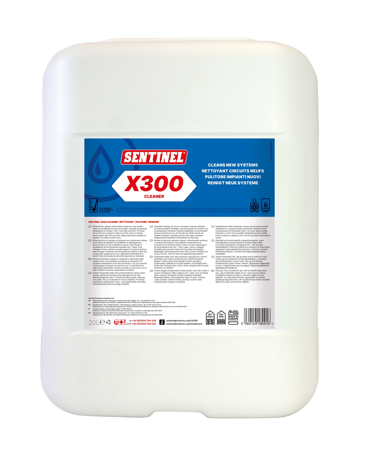 Commercial X300 Cleaner For New Systems