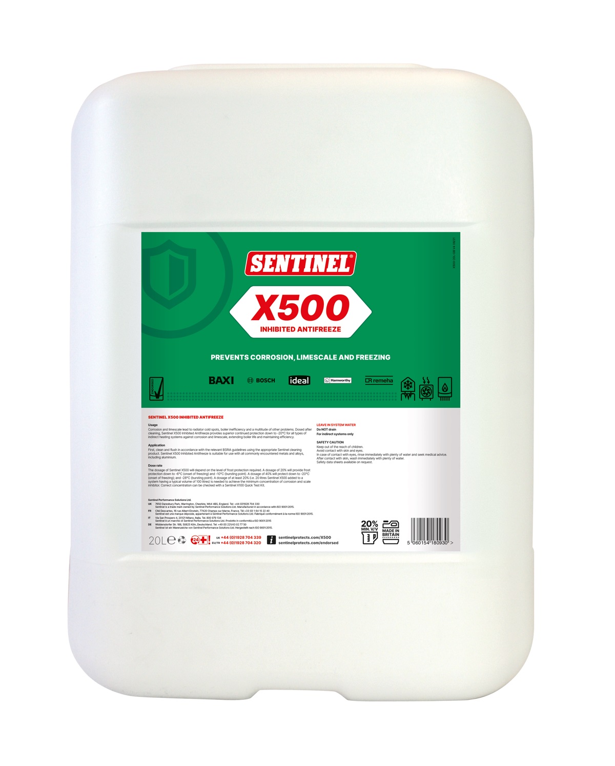 Commercial X500 Inhibited antifreeze