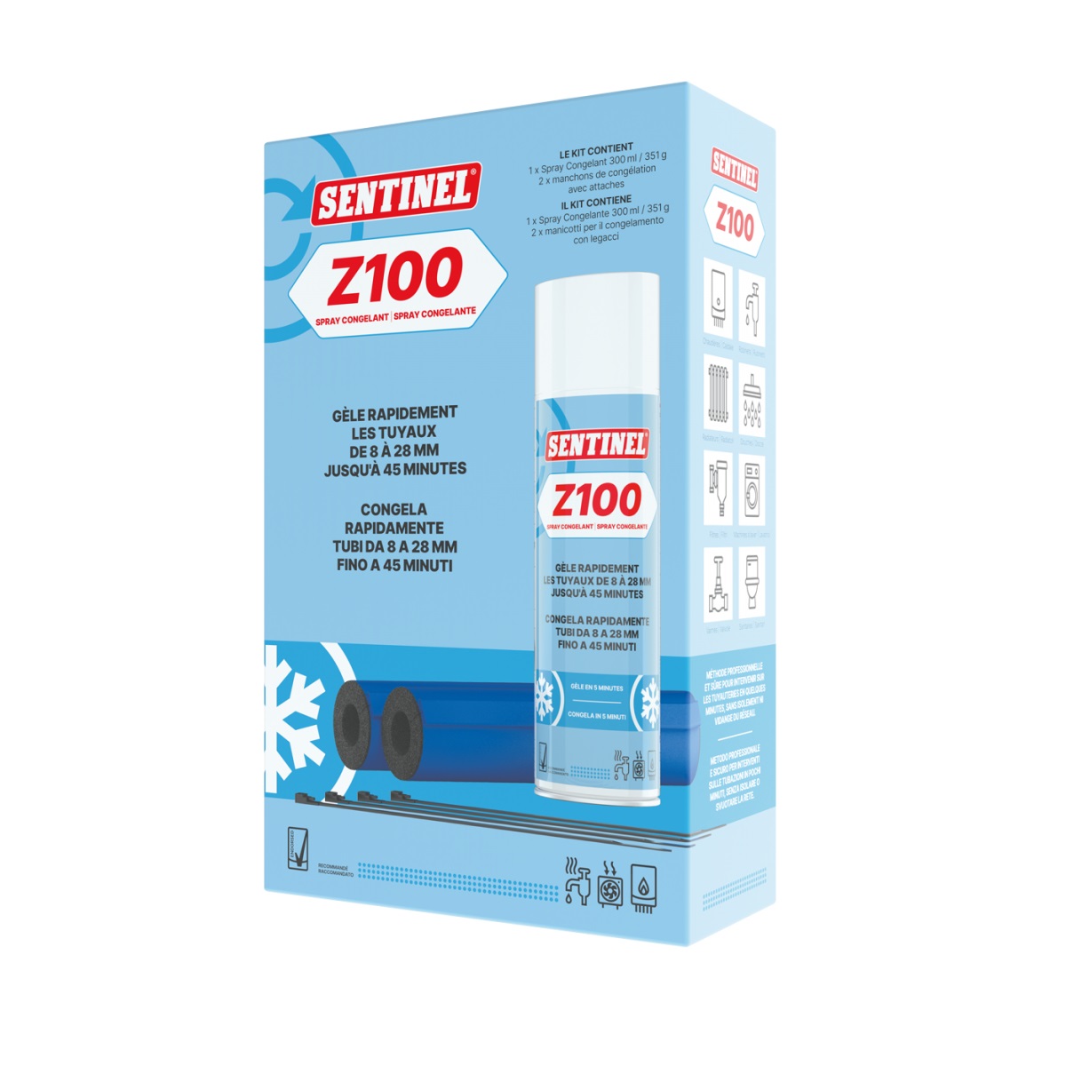 Z100L-12X300ML-EXP Z100 Spray Congelant 0.3L